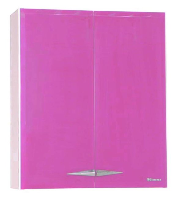 Шкафчик подвесной Bellezza Глория-50 Гласс, цвет - розовый, 50*70 см