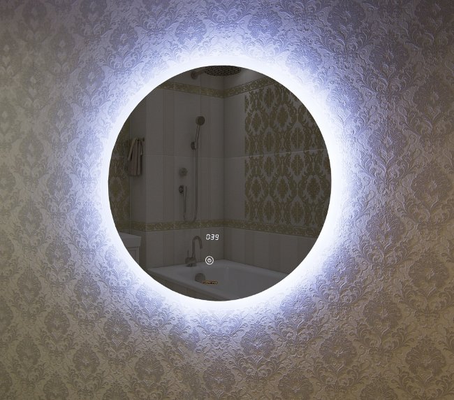 Зеркало Deto С-50 50 см круглое с подсветкой