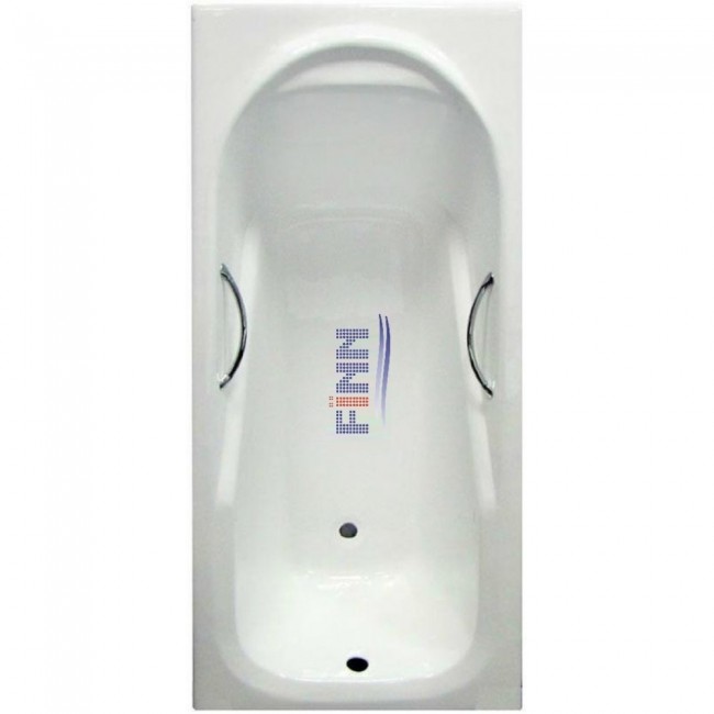 Ванна чугунная Finn Standard 200x85 с отверстиями под ручки и подголовником