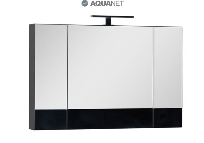 Зеркало-шкаф Aquanet Нота 100 (камерино) 00168879, цвет черный