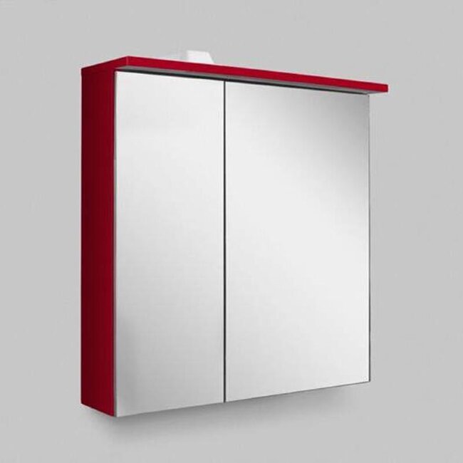 Зеркальный шкаф с LED-подсветкой AM.PM Spirit 2.0 красный, левый/правый, 60 см