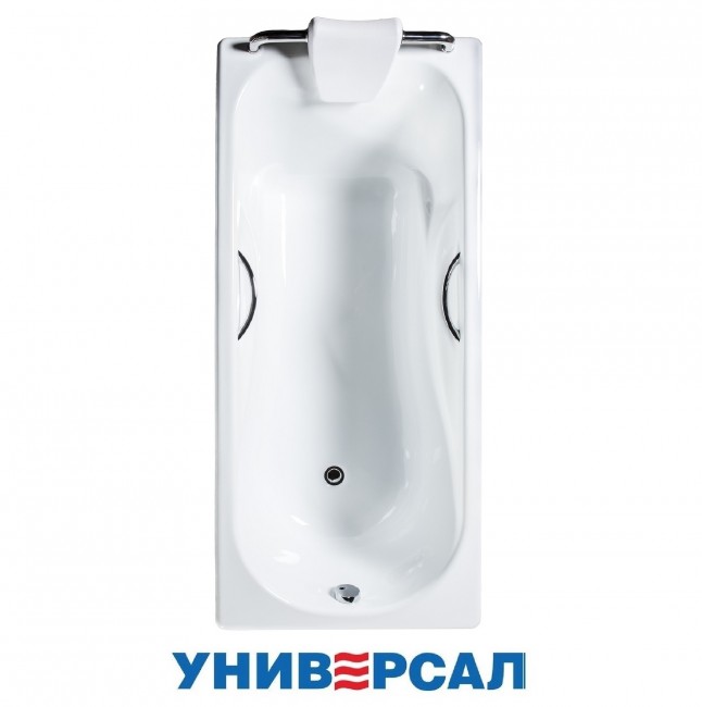 Чугунная ванна Универсал Сибирячка 180x80x46 с ручками и подголовником