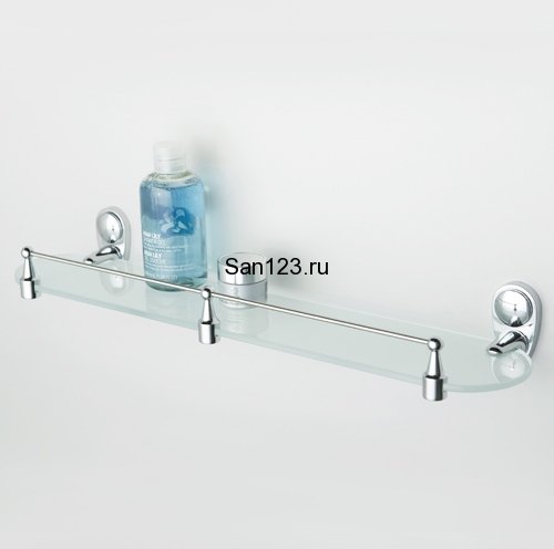 Полка стеклянная с бортиком Wasser Kraft K-9244