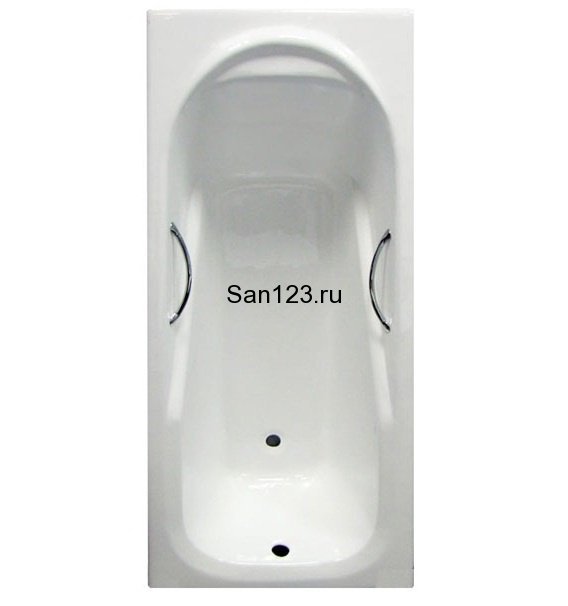 Чугунная ванна Artex Gaiti 170x80 с отверстиями под ручки